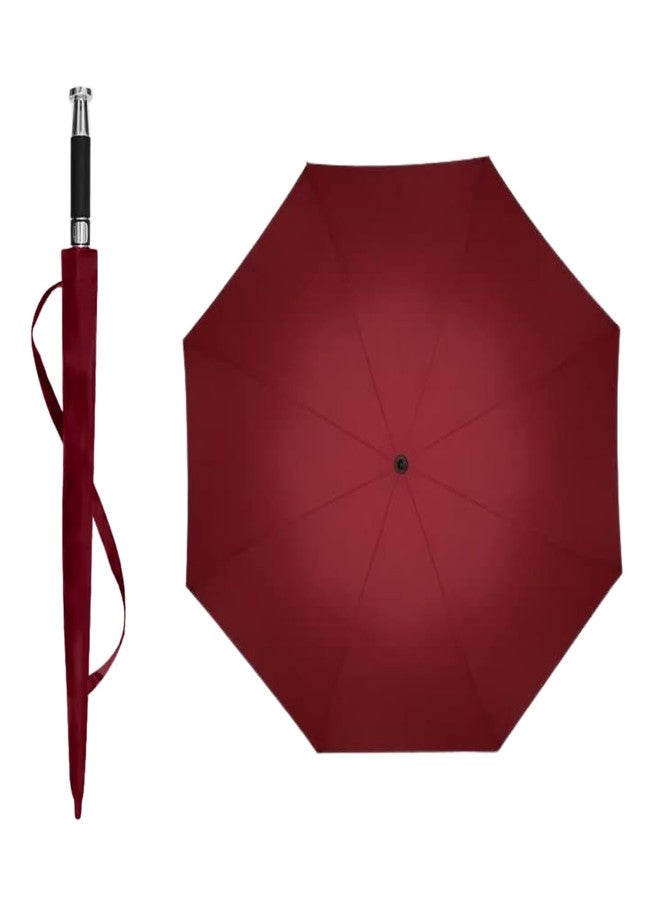 FOROLY Windproof Golf Umbrella for Men and Women - Large 47 Inch Waterproof Double Canopy, Automatic Open and Close, UV Protection Chaata, Durable and Lightweight (Maroon) - Image 1